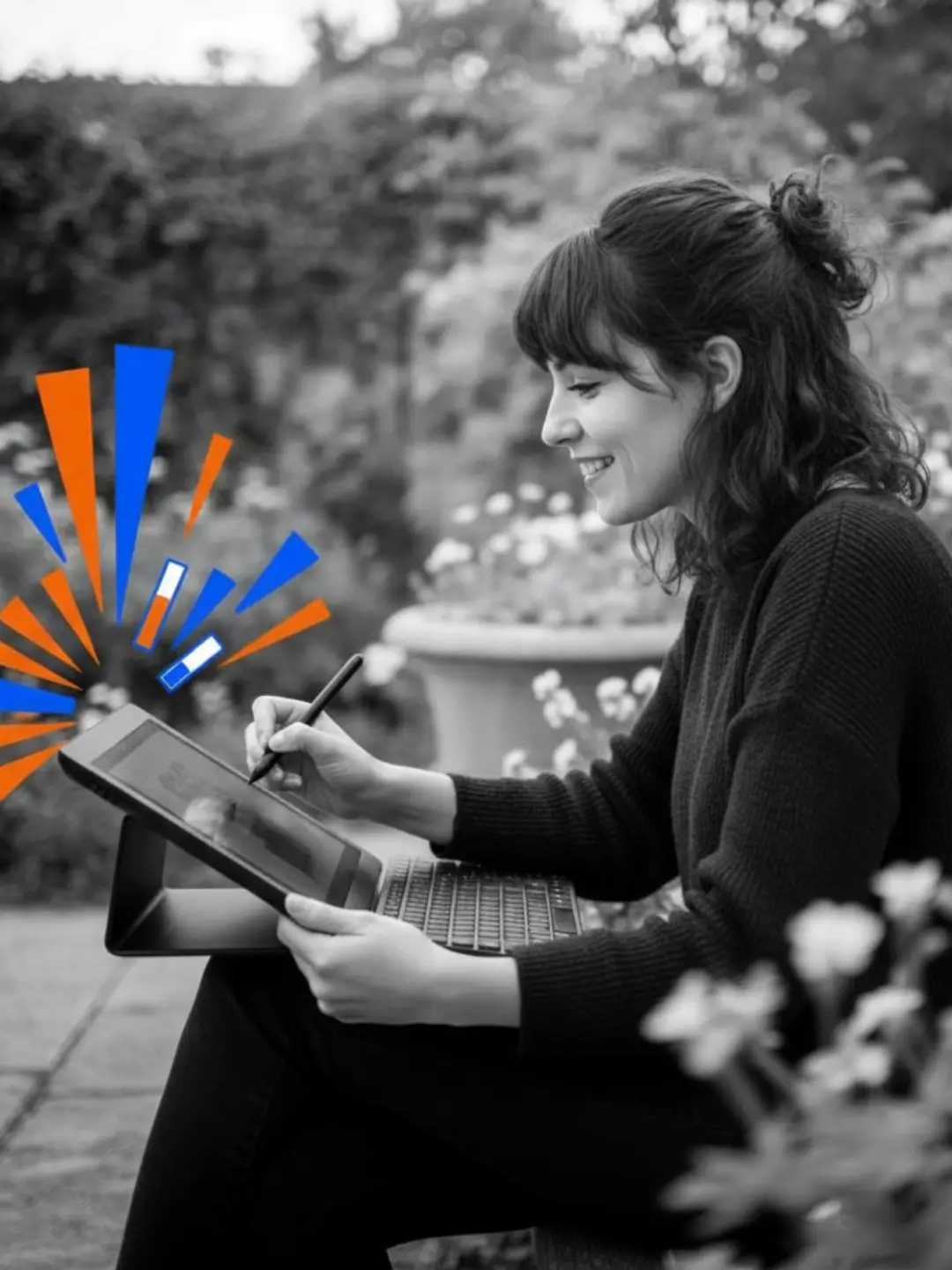 Pessoa a desenhar no computador